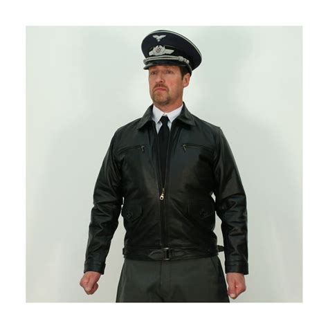 replica ww2 german luftwaffe pilots black leather jacket for sale|luftwaffe germany ww2.